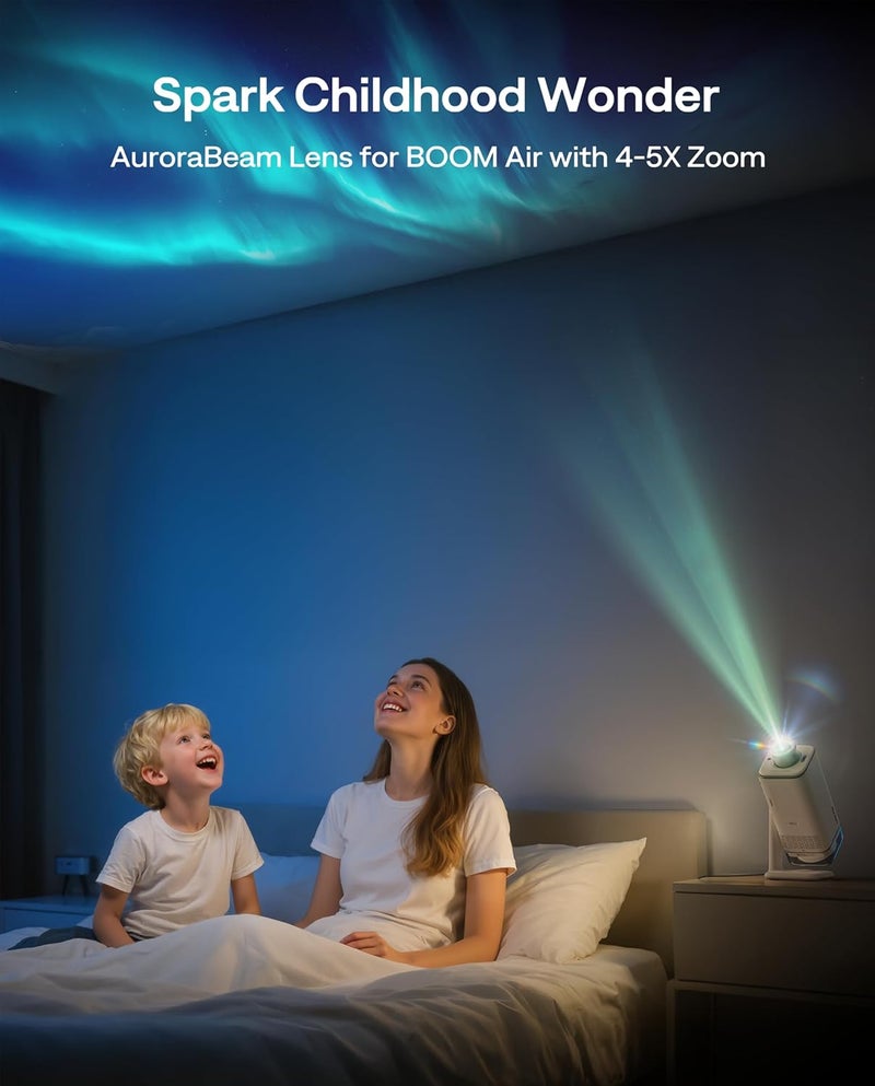Aurzen AuroraBeam Lens for Boom Air Smart Google TV Projector, Star Projector Accessory, Magnetic Snap-On Design, 5X Bigger Image, Wide Angle, Projector Optical Filter for Immersive Viewing - Image 4